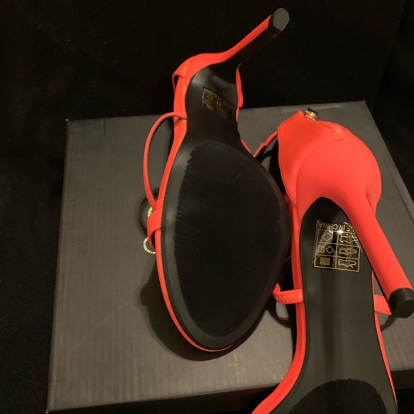 Blazing Fierce Orange Triple Strapped Heels!!! - Picture 5 of 8